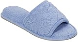 Dearfoams Women's Microfiber Quilted Terry Slippers