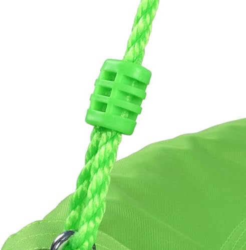 Baloiço de ninho redondo, alças de espuma, para crianças, ajustável, exterior, Ø: 80 cm, até 100 kg, verde