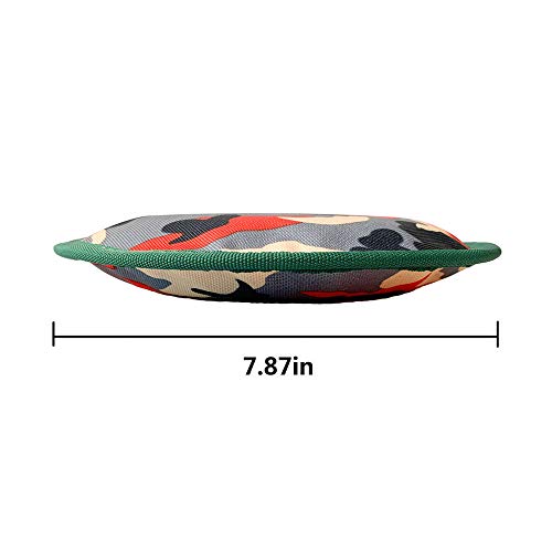 DLDER Dog Flying Discs, Squeaky & Floating Flyer Toys Pack of 2 Interactive Frisbee (Camouflage + Colored Feather Pattern) - Thumbnail 6