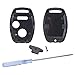 Febrytold 2 Pcs Keyless Entry Remote Key Shell for Honda, 3 Buttons Key Fob Casing for Honda Civic CR-V Fit Accord Crosstour Odyssey CR-Z and 1 Pcs Screwdriver (Only Key Shell)