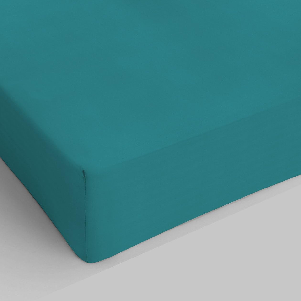 Sogni e Capricci Max Color Fitted Sheet with 25cm Corner, 100% Cotton, Bottle Green, small double — image 1
