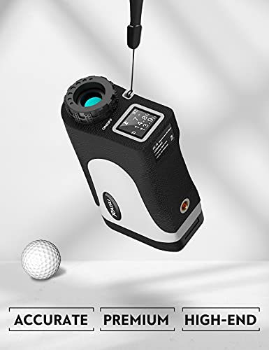 RAGU Laser Golf Rangefinder with Slope - Dual LCD Screen, Flag-Lock, Vibration Continuous Scan - High Precision - for Golf Hunting Hiking Measuring Decoration