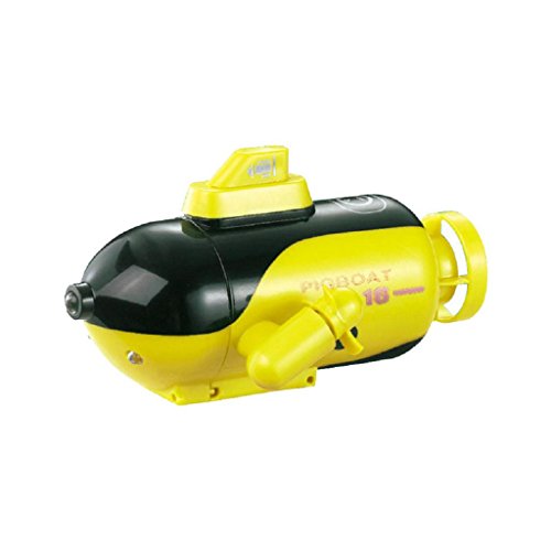 Flymall Mini Remote-control Submarine Model Toy Kids Intelligence Development Electric Boat Explorer Toy Gifts (Yellow)