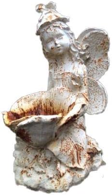 Large Cast Iron Fairy Garden Ornament Statue Bird Bath birdbath Feeder