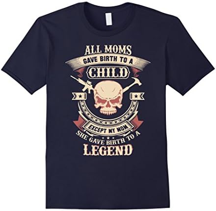 Men's Seabee T-shirt , all moms gave birth to a child except my mo XL Navy