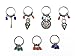 Hyamass 14pcs Antique Silver Coin Colorful Beads Charms Pendant Rings Set Hair Clip Headband Hair Accessories