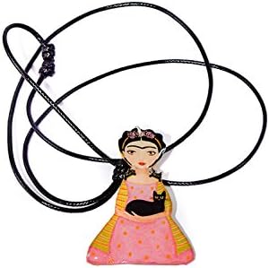 Authentic and Beautiful Hand Made Frida Kahlo Leather Necklace