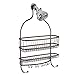 iDesign 62071 York Metal Wire Hanging Shower Caddy, Extra Wide Space for Shampoo, Conditioner, and Soap with Hooks for Razors, Towels, and More, 16