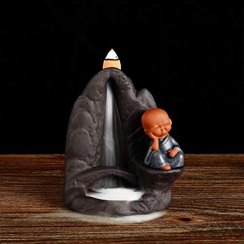 WAYER Backflow Incense cone Censer, High mountain and water Incense holder Creative Decoration Indoor Incense burner Household-B 8.7x11.7cm(3x5inch)