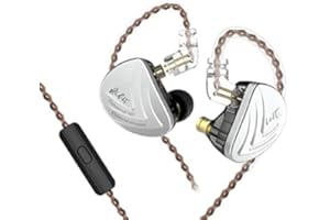 keephifi KZ AS16 Earbuds in Ear Monitor Newest IEM AS16 Wired Earphones Headphones Noise Cancelling 8BA Balanced Armature Drivers Ear Buds with Microphones(Black,with Mic)…