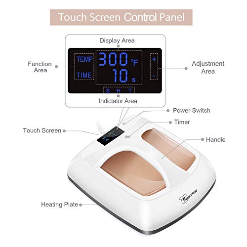 PowerPress HPM-0000-GD Heat Press Machine Portable-Gold, 12"x10", 2. Golden