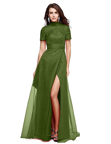 green fit and flare cocktail dress