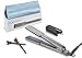 Lanxim Professional Flat Iron Hair Straightener with1 1/4-Inch Tourmaline Ceramic 3D Floating Plate 10s Fast Heat Tempe Control 450F Salon Heat Auto Shut Off Hair Straightening Irons with Travel Bag