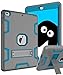 TOPSKY Case Compatible with iPad Air 1st Generation/A1474/A1475/A1476 9.7 inch, Heavy Duty Shockproof Rugged Defender Built in Kickstand Protective Cover Cases for iPad Air,Grey Blue