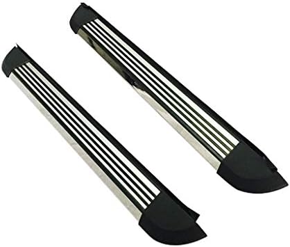 Vanguard Brushed Aluminum H2 Running Boards | Compatible with 14-16 Acura MDX / 19-22 Honda Passport / 16-22 Honda Pilot / 17-22 Honda Ridgeline