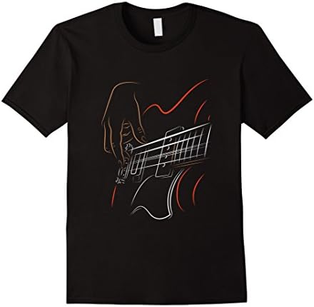 Men's Active Bass Guitar Rock Music T-shirt Graphic Guitar Player XL Black