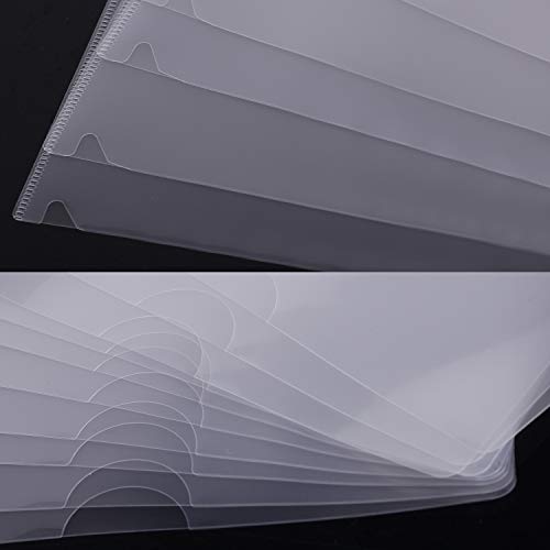 Senkary 30 Pack Clear Plastic File Folders Transparent Document Folder