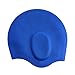 Swimming Cap Silicone Organic-Anti-Allergy -Aigh Elasticity -Durable,Does Not Pull Hair, Suitable for Long Short Hair Lady, Men And Children(Blue)