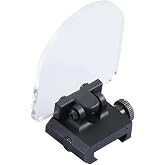 Lancer Tactical Airsoft Foldable Lens Shield Rail Mounted Lens Protector Airsoft Dot Sight Reflex Scope Screen Protector- (Black/Dark Earth)