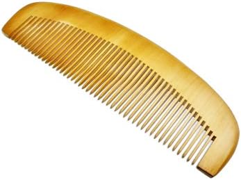 Handmade 100% Natural Green Peach wood Hair Combs - Anti-Static Peach wood Scent Natural Hair Wooden Comb (Wide Tooth &amp; Fine Tooth Hair Combs (new) (Half-Redial)