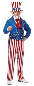 California Costumes Men's Uncle Sam Adult, Red/Blue/White, Large