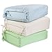 100% Organic Cotton Sheets Twin Size - GOTS Certified Organic Bed Sheets with Deep Pocket Breathable and Cozy Sateen Weave Gets Softer with Each Wash - Luxury 3 Piece Set (Natural, Twin)