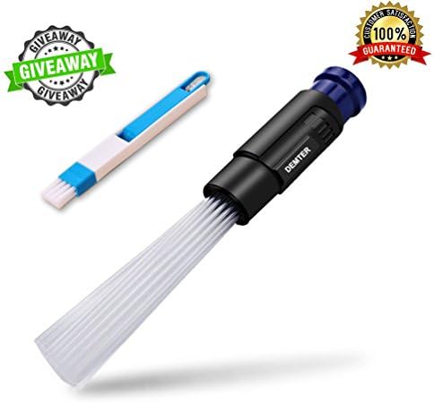 Vacuum Cleaner Brush Dust Dirt Remover Cleaning Tool Attachment -2018 Upgraded Universal As Seen On TV Fit for Air Vents, Corners, Keyboards, Drawers, Pets, Car，Free with Groove Gap Brush
