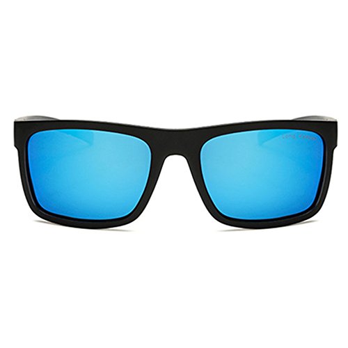 Long Keeper Polarized Sports Sunglasses for Man Women for Driving Running Cycling (Blue)