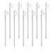 Mugs N Coffee 13” Flexible Corrugated Straws with Caps (10-Pack) – BPA-Free Reusable Drinking Straws for 64 oz Travel Mugs – Made in USA
