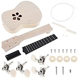 sptblanche DIY Ukulele Make Your Own Ukulele Hawaii Ukulele Kit Guitar Handwork Support Painting Kids Children Toy 21inch
