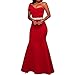 SEBOWEL Women's Sexy One Shoulder Ruffles Mermaid Gown Maxi Evening Party Dress