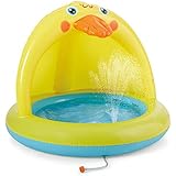 Shade Baby Pool, Sprinkle and Splash Play Pool, Outdoor Duck Bathtub of 39 Inches