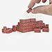 Tuscom 32Pcs Mini Cement Cinder Bricks,3.3x1.7x1.7cm for Women Kid Gift,for Mini Wall Planter Pen Holder Key-Chain (Red)
