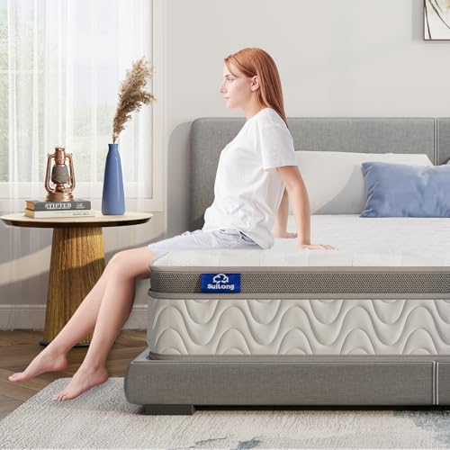 Suilong Mattress 90 x 190, 30 cm Thick Mattress with Independent Pocket Springs and Memory Foam, Hybrid Mattress 7 Support Zones, Breathable, Oeko-Tex Certified