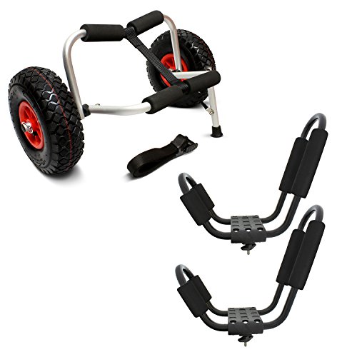 Buy ABN Kayak Cart & J Rack Bundle Kayak Carrier Wheels, J Bar Rack