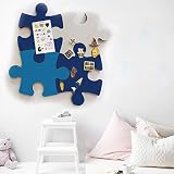 Beser Lee 4 Pcs Felt Bulletin Cork Board Tiles Puzzle Shape Wall Stickers view 6