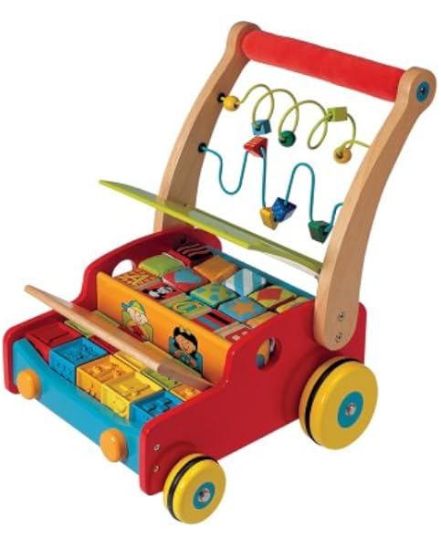 wooden walker with blocks