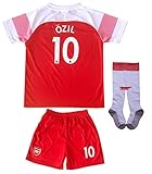 2017/2018 Arsenal Home #7 ALEXIS Sánchez Football Futbol Soccer Kids Jersey Shorts Socks Set Youth Sizes