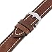 Hirsch Liberty Leather Watch Strap - Brown - L - 22mm / 20mm - Shiny Silver Buckle - Artisan Calf Leather Band