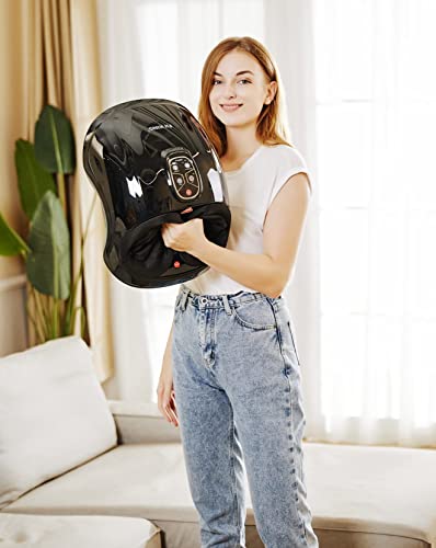 FIT KING Elektrische Fußmassagegeräte Shiatsu Fussmassagegerät mit Wärmefunktion, Kneten, Roller und Luftkompression, Entspannung für Zuhause/Büro FT-001F