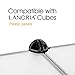 LANGRIA Wire Cube Plastic Connectors for Modular Organizer Closet and Wire Grid Cube Storage Shelving Unit, Set of 8 (Black)