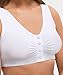 Easy On Snap Front Closure Bra - Front Opening Bra - White XL