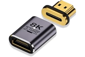 Sisyphy HDMI Magnetic Adapter Straight, HDMI 2.1 Female to Male Connector 8K 60Hz 4K 120Hz Output for Laptop PC Monitor TV Ga