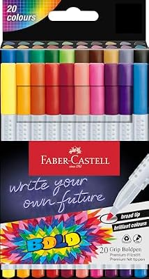 - Set de feutres Boldpen, 20 feutres Grip
