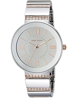 Women's AK/2947SMRT Swarovski Crystal Accented Two-Tone Bracelet Watch