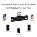 Headphone Adapter Jack for iPhone Earphone X/XS/XS MAX/XR/8/ 8Plus/ 7/7 Plus Headset Adaptor Splitter Mini Earphone Connector Convertor 2 in 1 Accessories Cables Call Charge Music Wire Control Black
