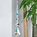 H&D Crystal Suncatcher Hanging Ornament for Window Garden Kids Room,with Crystal Maple Leaf Pendant and Butterfly Beads