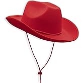 COLLECT PRESENT Plain Felt Cowboy & Cowgirl Hat for Men, Women, and Teens | Western Studded Cowboy Hat in Adult Sizes