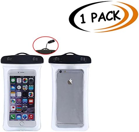 ABNER Universal Waterproof Floating phone Case Dry Bag smartphone Pouch for IPhone 7/7P 6s/ 6P, SE 5S/ 5C/ 5, Galaxy S8/S7/S6 Edge, Note 5/4, LG G6/G5,HTC 10,Sony Nokia up to 6.0” (White)