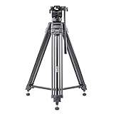 3Pod V3AH Video Tripod System Anodized Aluminum with 2-way Fluid Head & Quick-Release Plate: Include Free Carrying Case